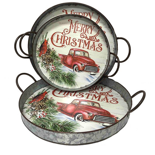 Merry Christmas Truck Tray Large 21" x 17.5"