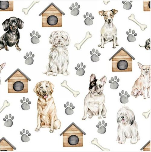 Luncheon Napkins - dogs & paws