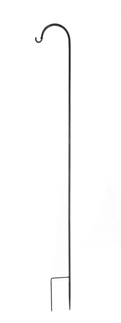 64"Metal Black Shepherd's  Hook Stake