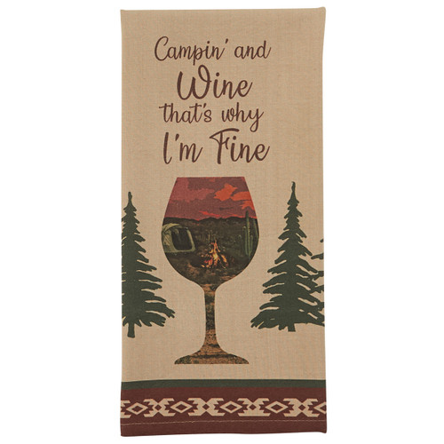 Camping & Wine Dish Towel