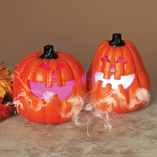 9.25" UL Electric Smoking Resin Pumpkin 2 Styles to Choose from)