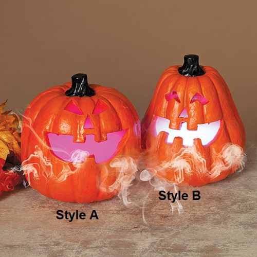 9.25" UL Electric Smoking Resin Pumpkin 2 Styles to Choose from)