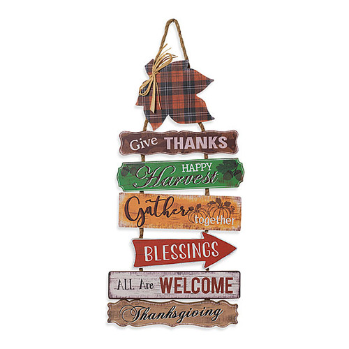 26.5"H Slatted Harvest Wall Hanging