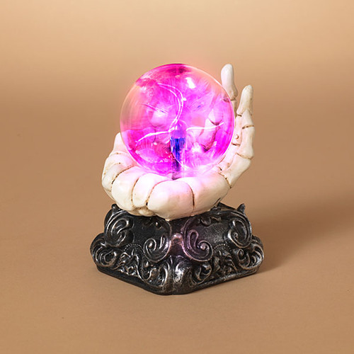 *Sale* 6"H Resin Skeleton Hand w/ Static Lighted Magic Ball