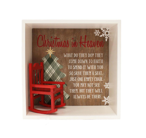 3D Wall Decor Shelf Christmas in Heaven Empty Chair