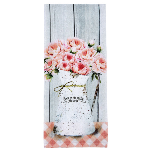 FARMHOUSE PEONIES DISHTOWEL