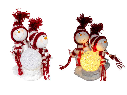SNOWMEN TOBOGGANNING LED BALL