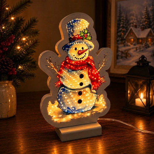 Infinity Snowman Tabletop LED Light-up Decoration