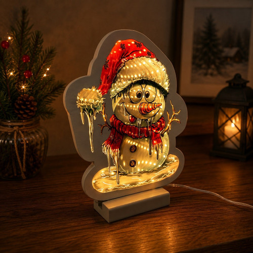 Infinity Goofy Snowman Tabletop LED Light-up Decoration