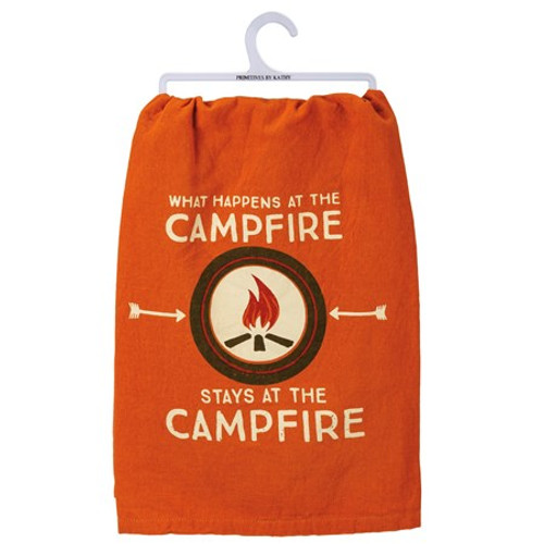 Dish Towel - What Happens At The Campfire