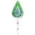 Deluxe Small Green Teardrop With Small Crystal Twister