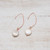 Lydia Earrings-rose gold/white pearl