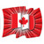 Large Canada Flag Wind Spinner Gift Set w/10" Crystal Spiral Tail