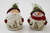 2PC CER. SNOWMAN/SANTA Salt/Pepper Shakers