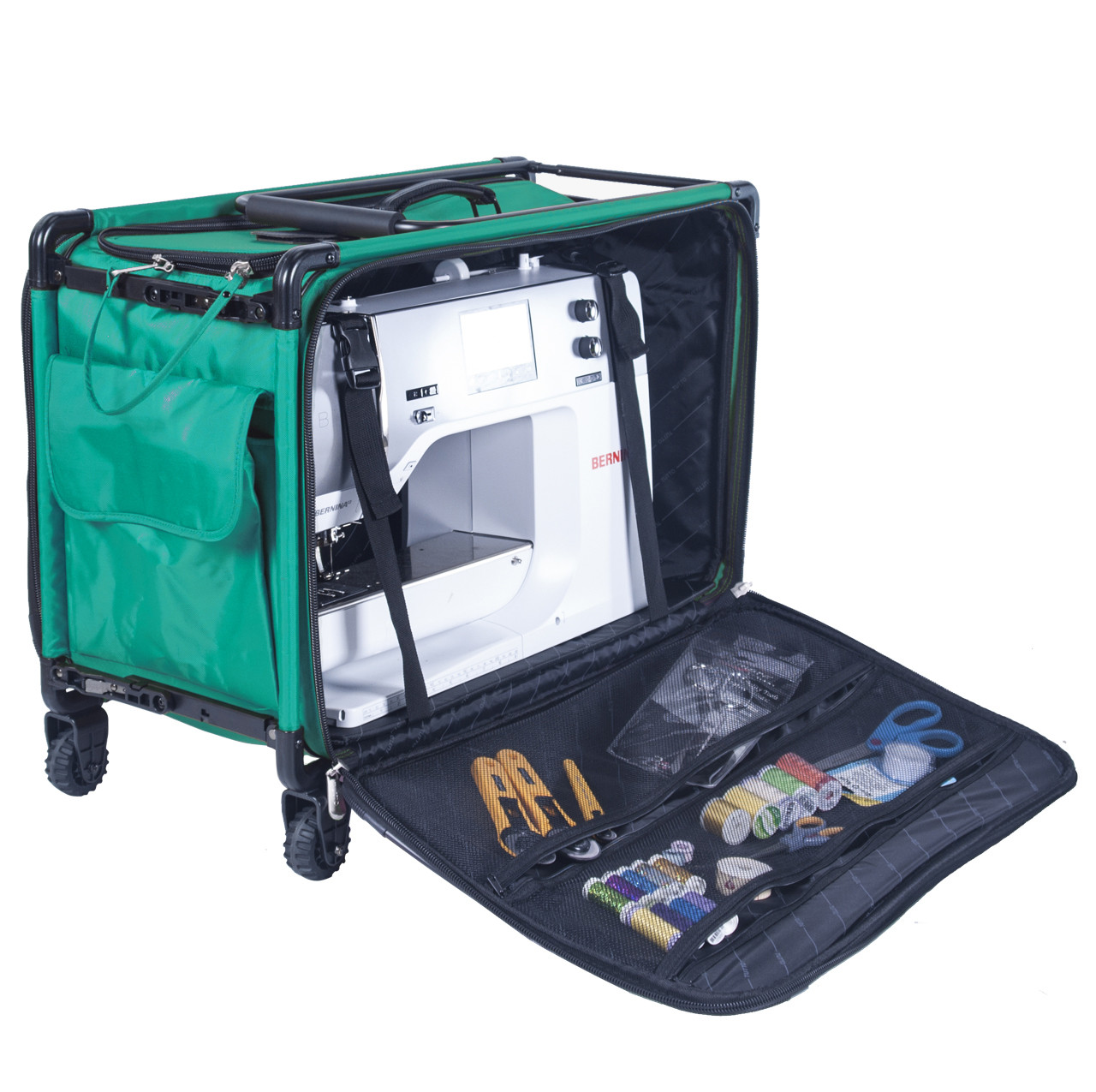 Two inside straps to secure your machine