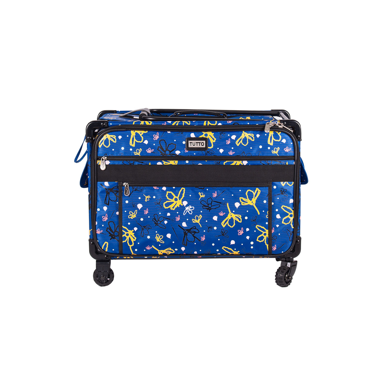 1XL -Blue Yellow Daisies Machine On Wheels