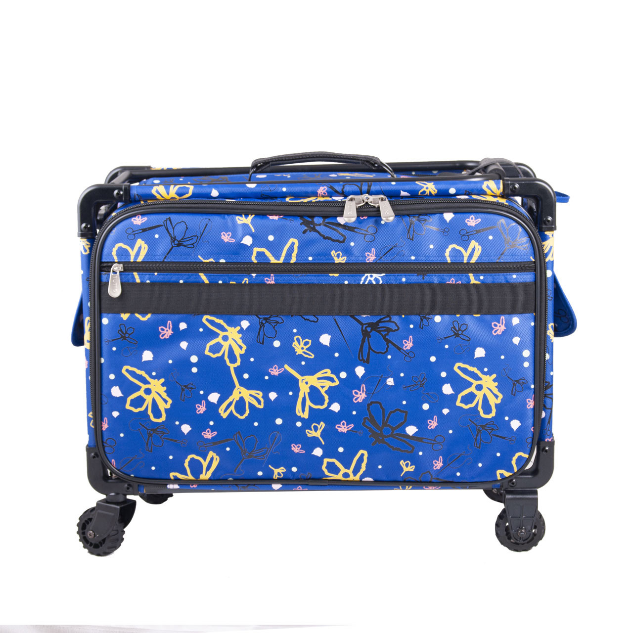 Large Blue Yellow Daisies Machine On Wheels