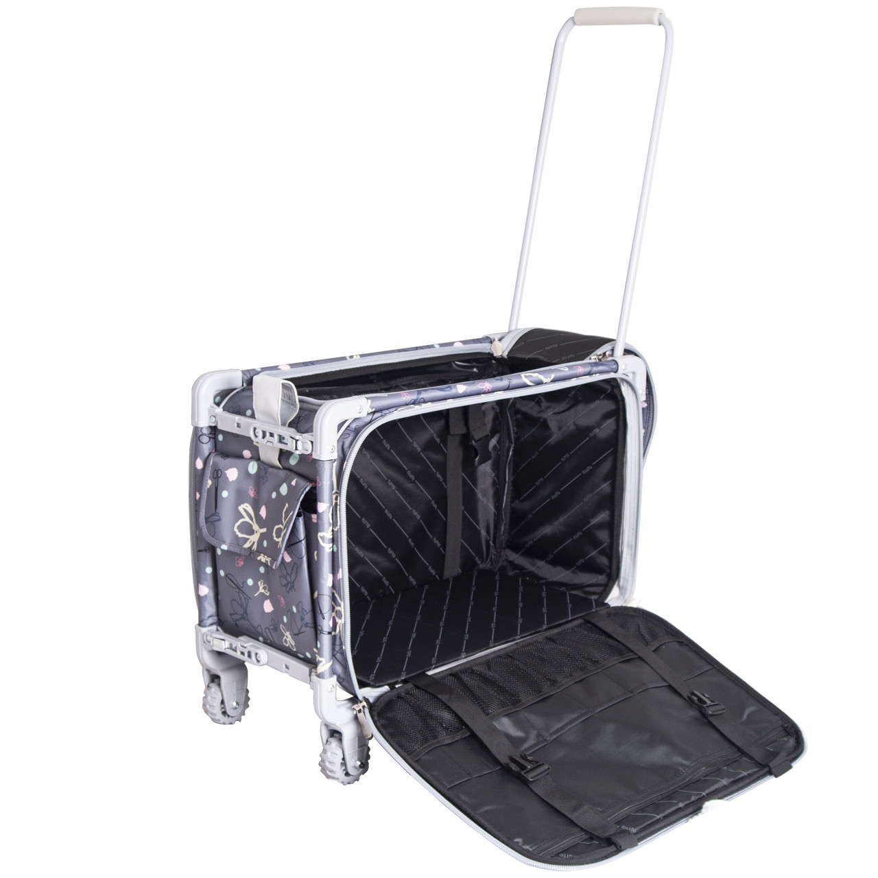 Large Gray Daisies Machine On Wheels