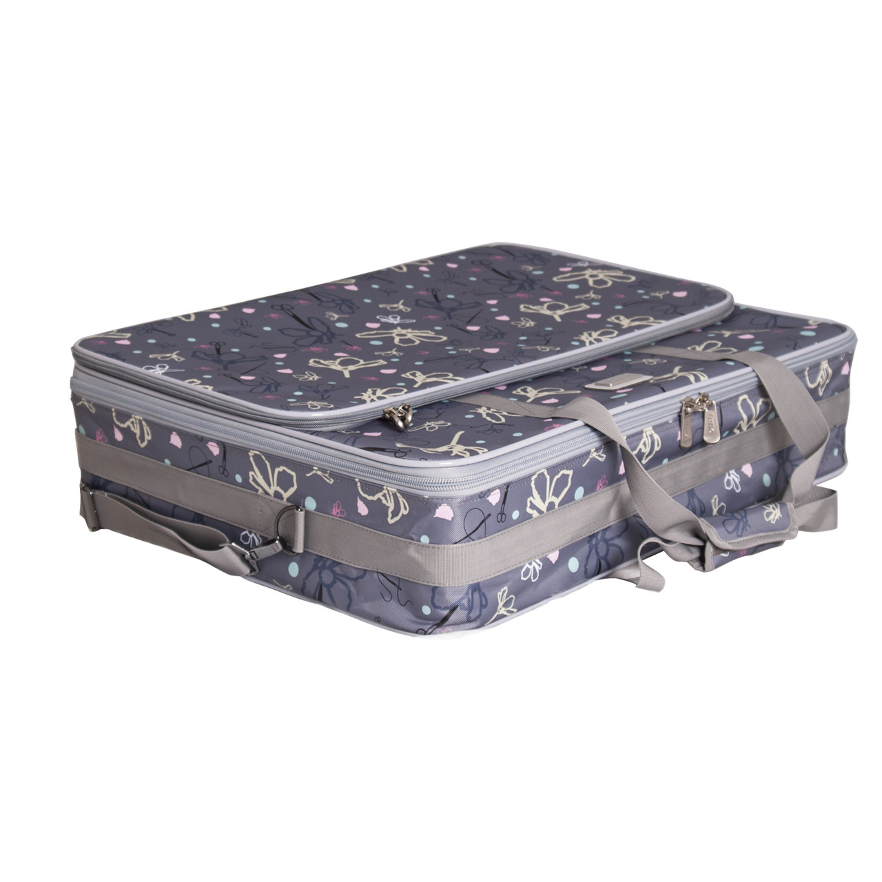 28" Silver Embroidery Project Bag