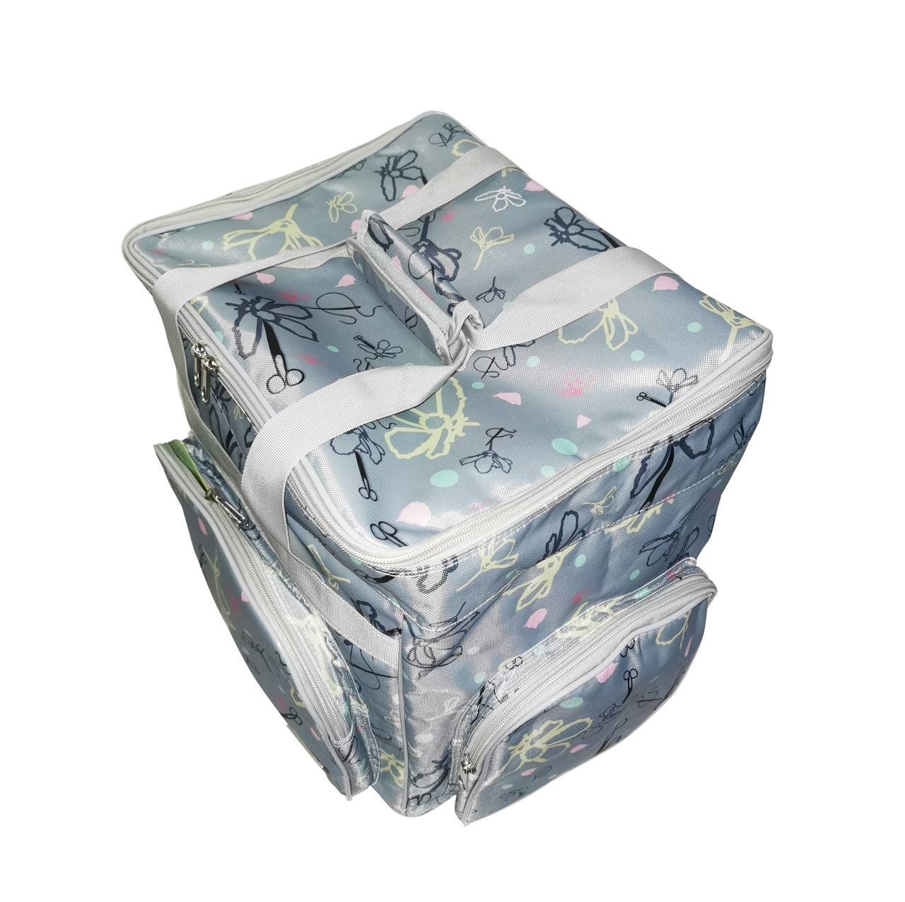 Gray w/ Daisies Serger/Accessory Bag