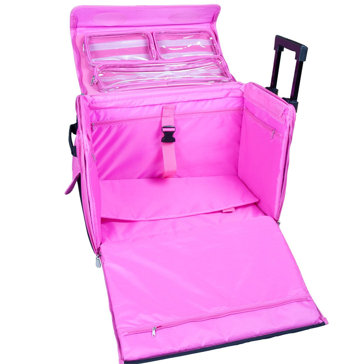 21" EZ-Glide Trolley Black/Pink   
