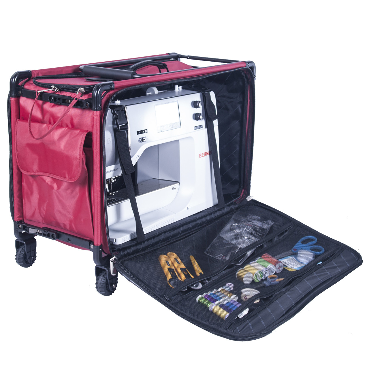 Two inside straps to secure your machine