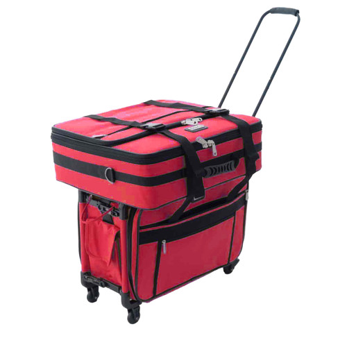 Great Companion Bag: carry individually with handle or shoulder strap. Also can stack on top of Tutto Machine On Wheels, Tutto Serger On Wheels or any Tutto 4-wheel case.