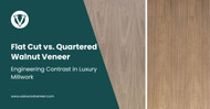 Flat Cut vs. Quartered Walnut Veneer: Engineering Contrast in Luxury Millwork