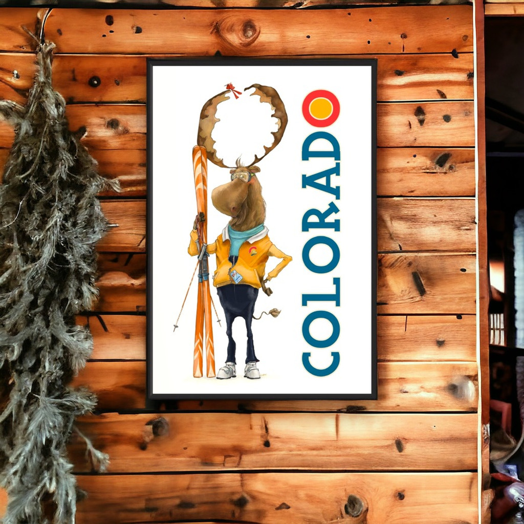 Colorado Skiing Moose | The Artwork