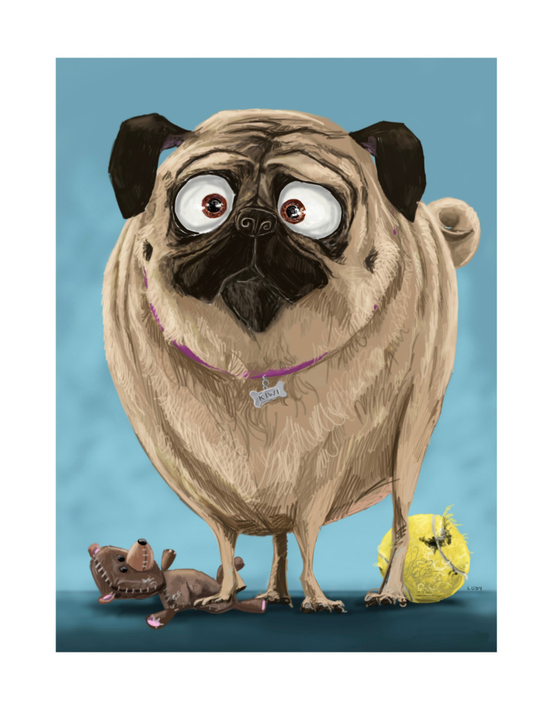 Portrait of a Pug | Art Print