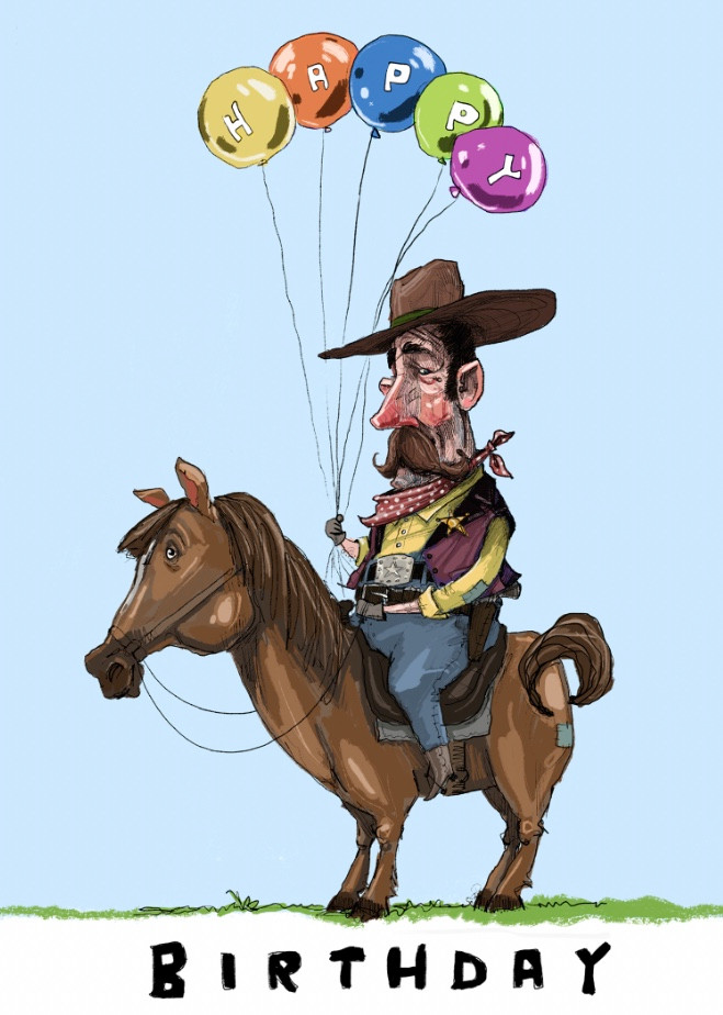 Happy Cowboy Birthday | Greeting Card