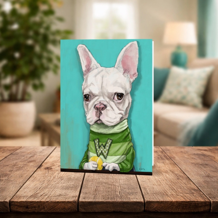 Winston The Frenchie | Greeting Card