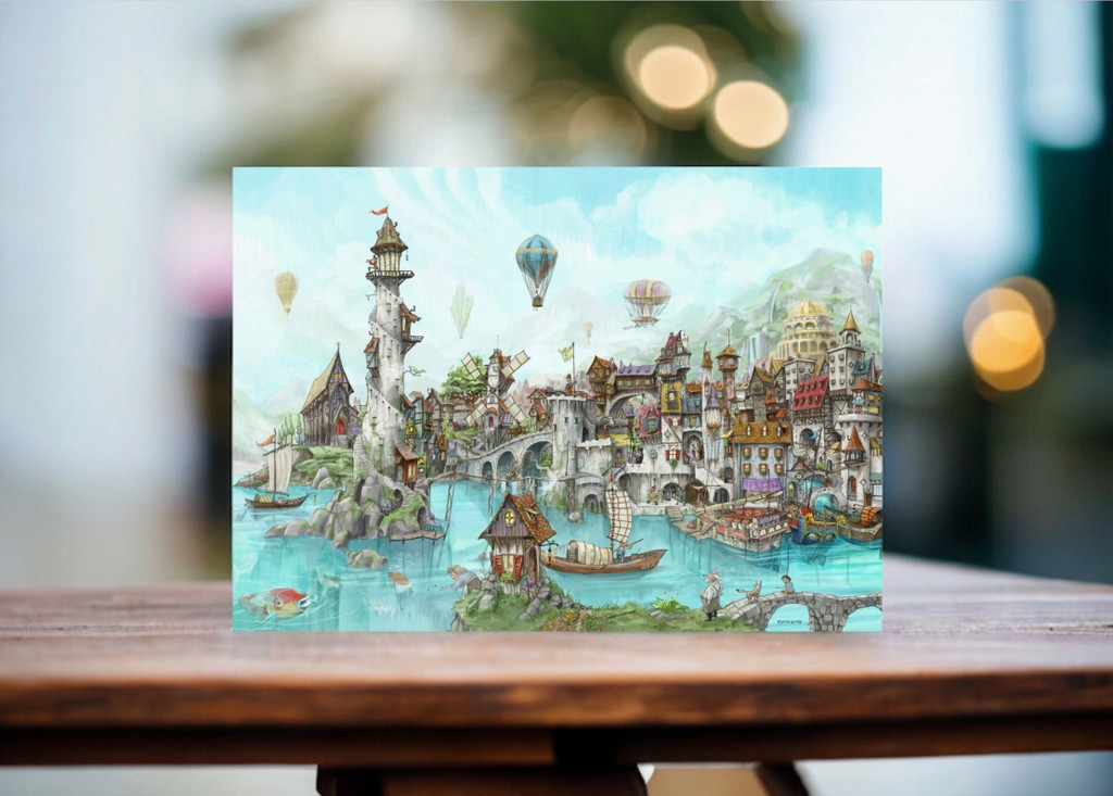 One Harbor Morn | Greeting Card