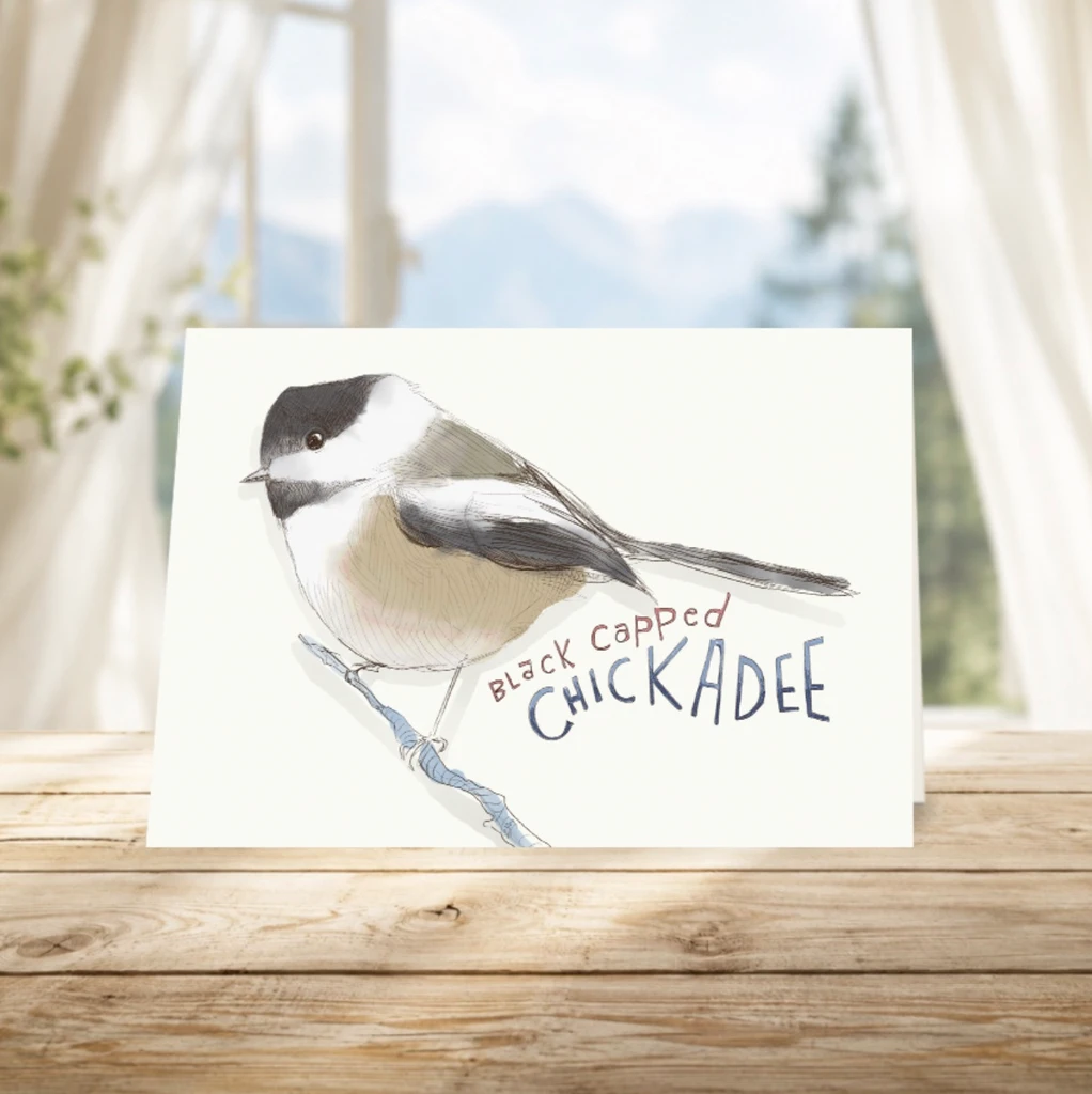 Black Capped Chickadee | Greeting Card