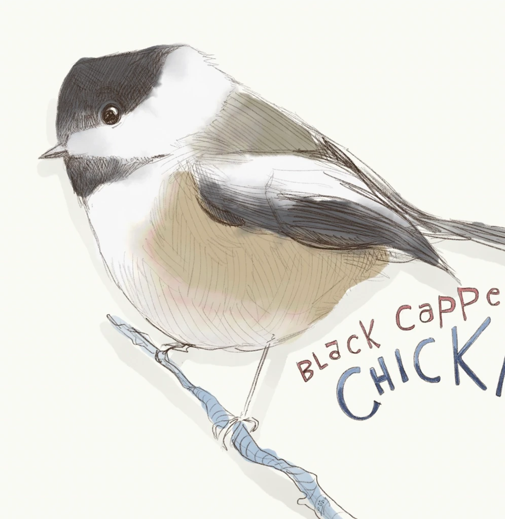 Black Capped Chickadee | Greeting Card