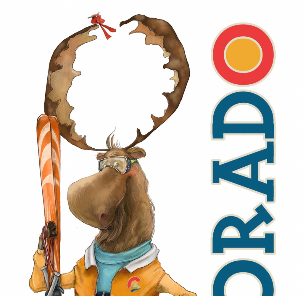 Colorado Skiing Moose | Artwork