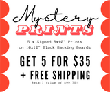 Signed Mystery Prints | Pack of 5