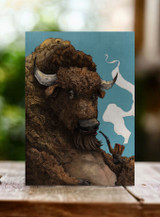 Smoking Buffalo | Greeting Card