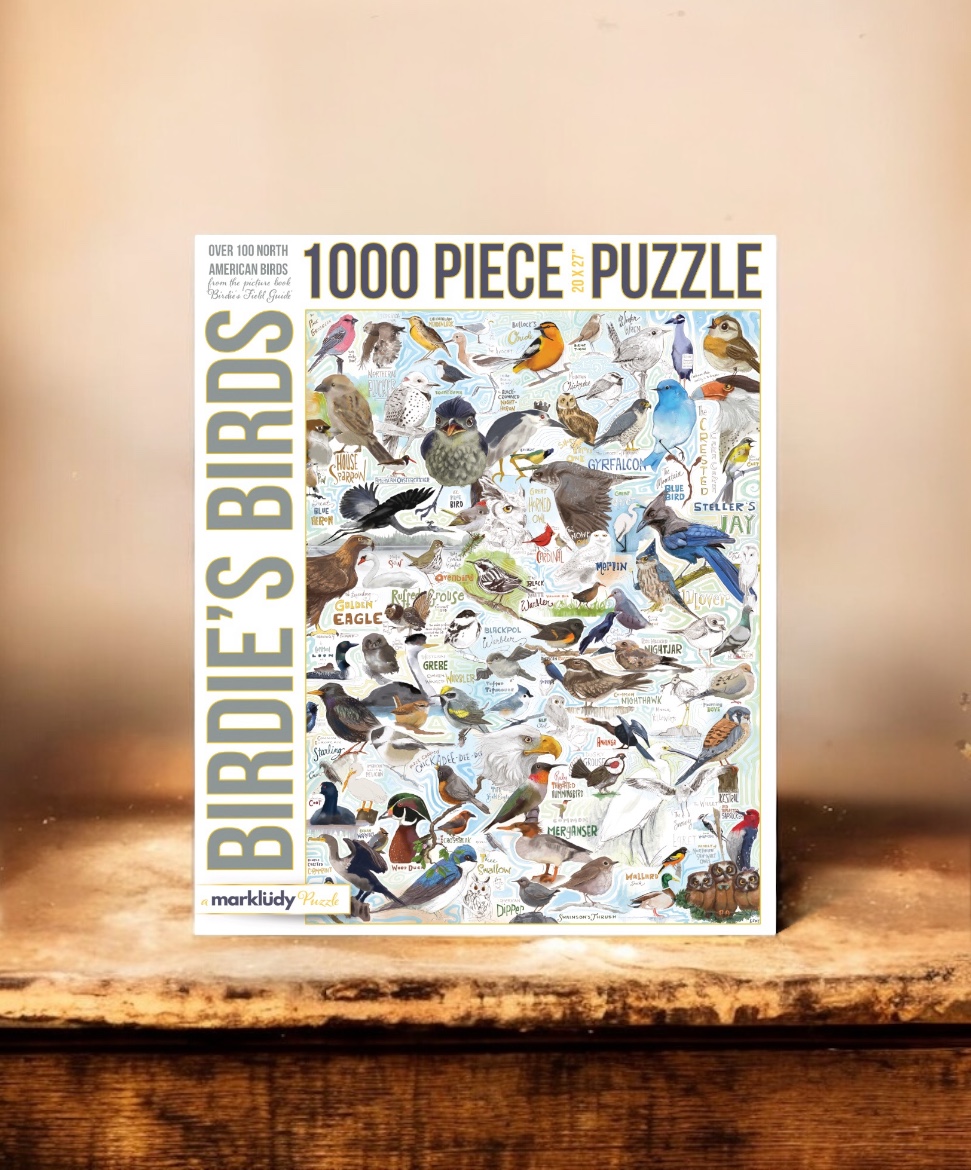 Re-marks North American Birds 1000-Piece Puzzle - Colorful Bird Illustration, 26.75x19.25 Inches