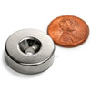 22.2mm x 6.4mm-N42-M5 Countersink on One Side | Neodymium Round Countersunk
