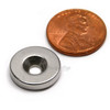15.9mm x 3.2mm-N52-M4 Countersink on One Side | Neodymium Round Countersunk