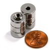 12.7mm x 6.4mm-N42-M4 Countersink on One Side | Neodymium Round Countersunk