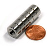 12.7mm x 6.4mm-N42-M4 Countersink on One Side | Neodymium Round Countersunk
