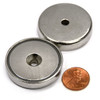 Neodymium Pot 40mm dia. Countersunk 51kg Holding Force