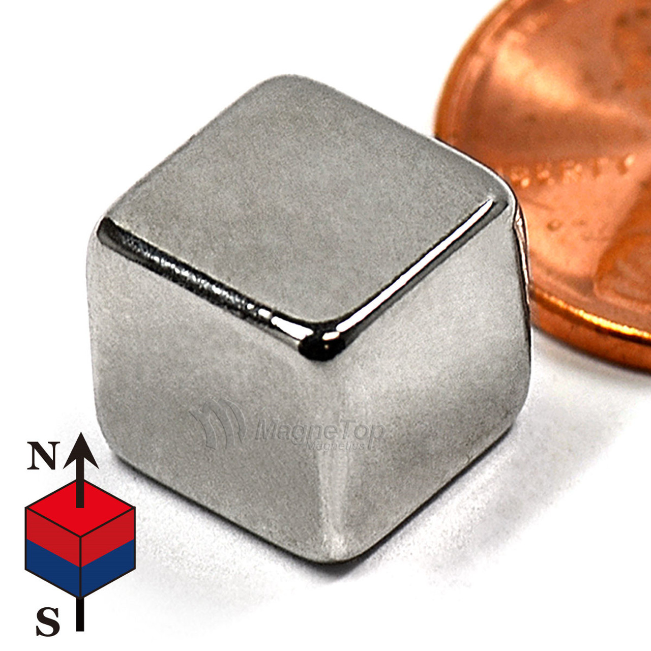 Neodymium Cube  -  10mm x 10mm x 10mm - N45