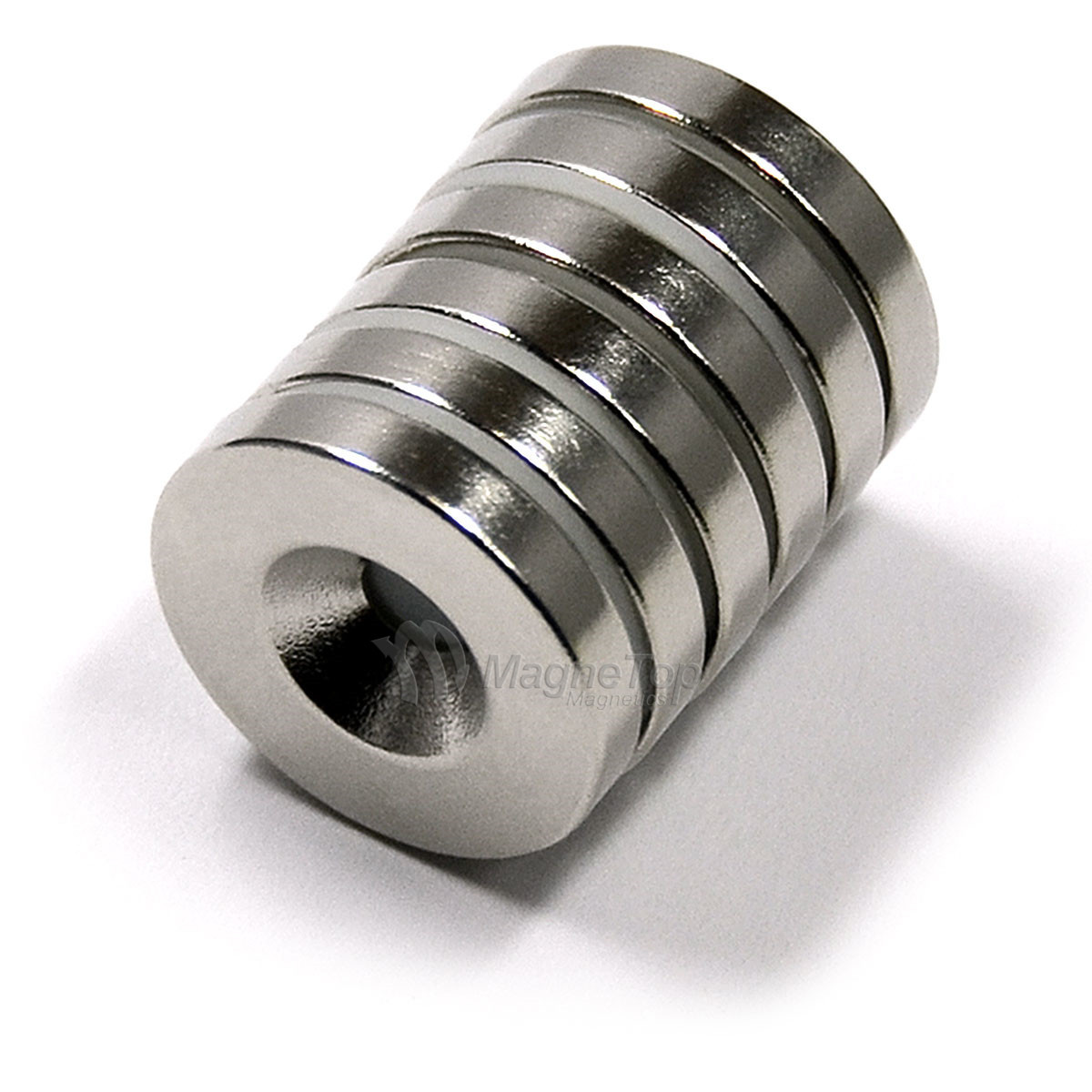 19.1mm x 3.2mm-N42-M5 Countersink on One Side | Neodymium Round Countersunk
