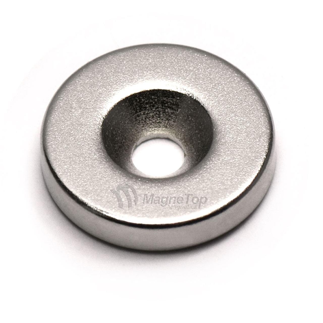 15.9mm x 3.2mm-N52-M4 Countersink on One Side | Neodymium Round Countersunk