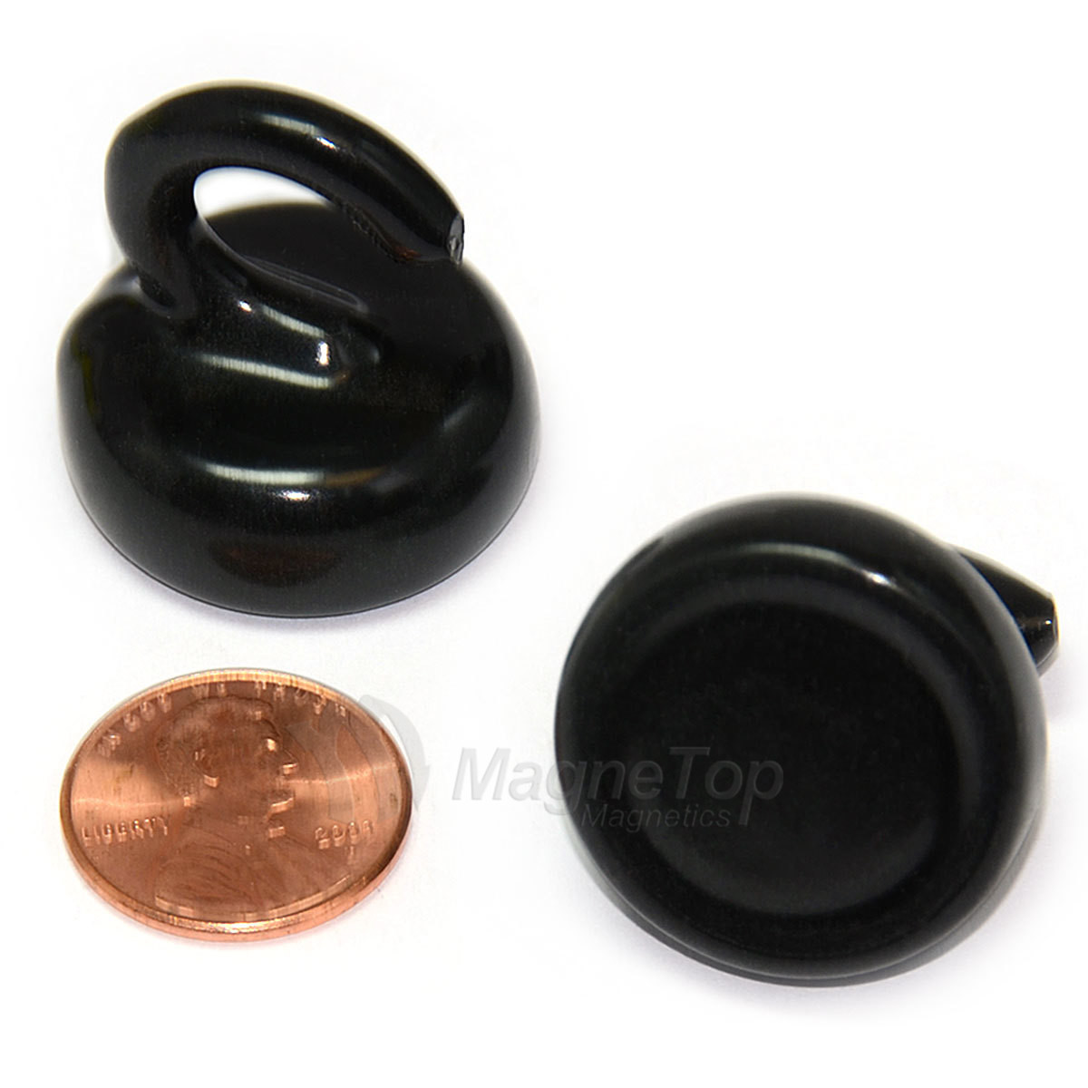 Pack of 2 Magnetic Hooks 4kg Holding Power Rubber Coated 2PCs Neodymium