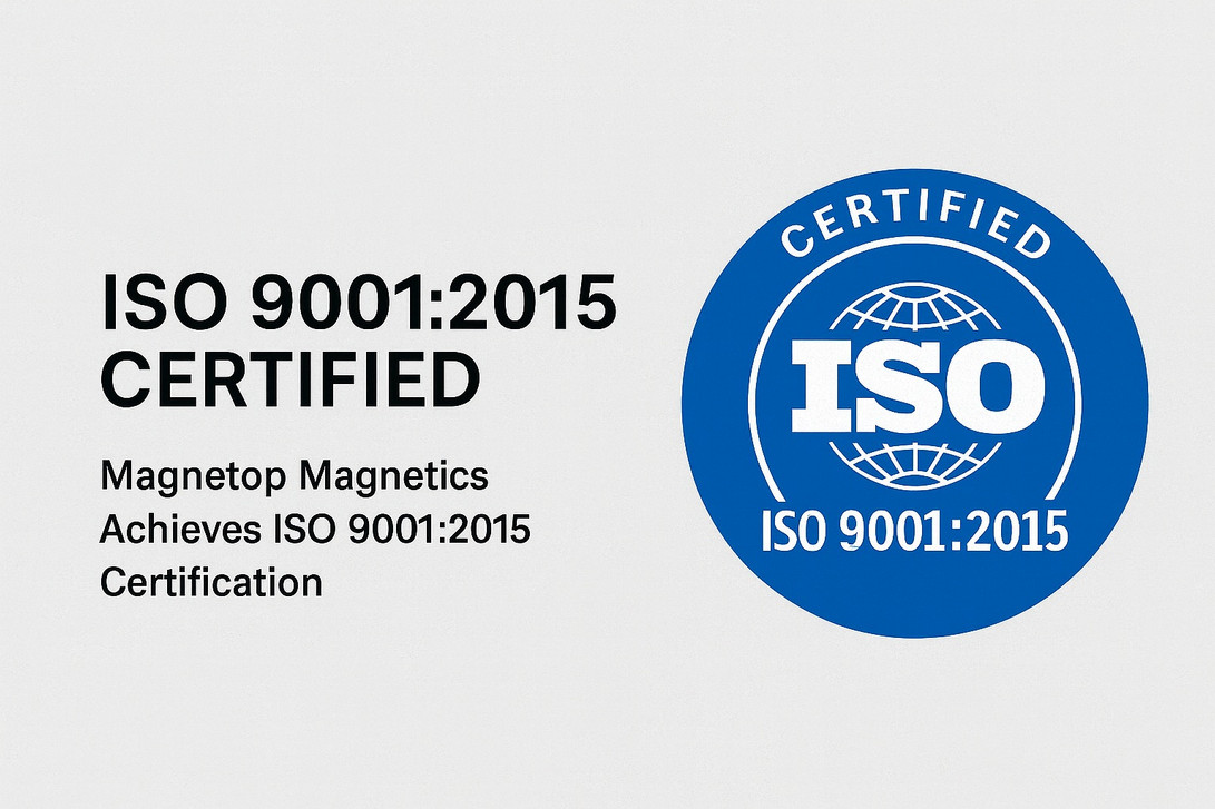 Magnetop Magnetics Achieves ISO 9001:2015 Certification