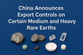 Announcement 2025 No.57 - China Tightens Export Controls on Holmium, Erbium, Thulium, Europium, Ytterbium